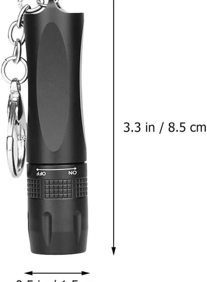 Veemoon Mini Portable LED Keychain Flashlight High Intensity Torch For Camping EDC Black - Image 2